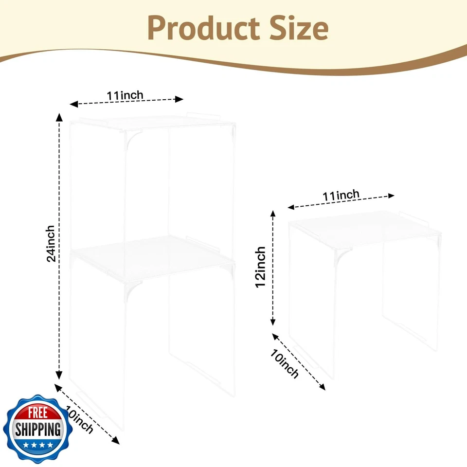 AUECOOME Locker Organizer Shelf Stackable Extra Locker Shelf for School Locke - Image 3 of 4