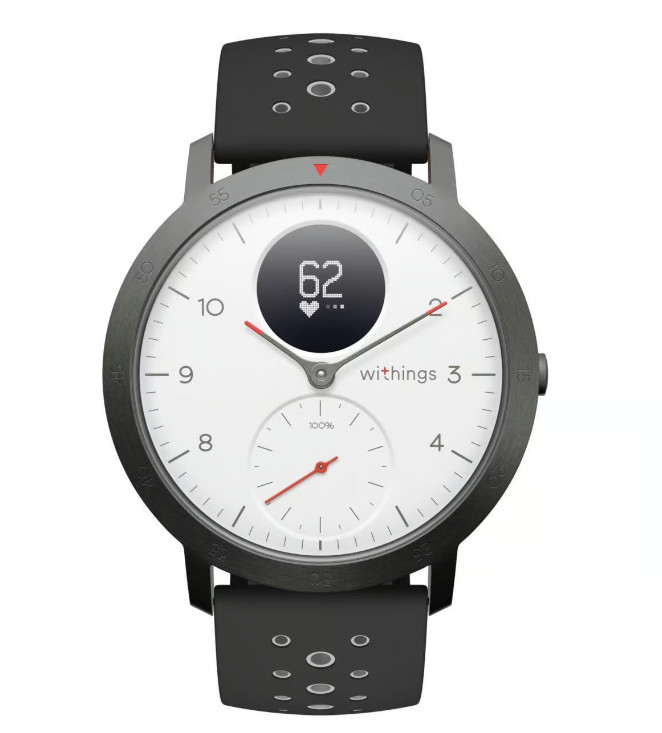WITHINGS Steel HR Sport  - Montre connectée activité 40mm Blanche