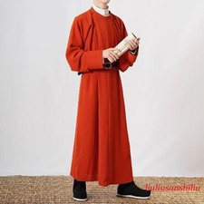 TangDynasty Hanfu Round Neck Robe Unisex Men Women Adult Swordsman Wuxia Costume