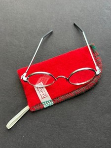 AMERICAN GIRL TODAY Vintage 1990s Silver-Rimmed EYE GLASSES with Case