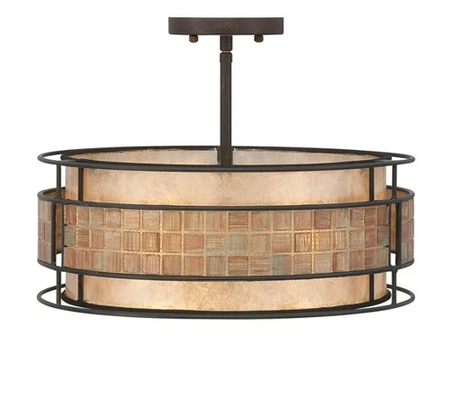 Quoizel Lighting - Three Light Semi-Flush Mount - Semi-Flush Mount - Mica - 3 - Picture 2 of 4