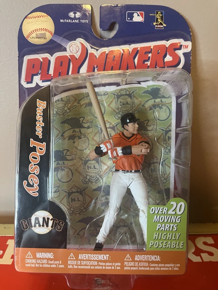 Buster Posey McFarlane Play Makers Gigantes de San Francisco Figura Jersey Naranja Foto 2 de 4