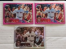 2023 Topps Chrome Rafael devers 3 Card Refractor lot- 2 Pink 1 Sepia ⚾🔥🔥