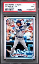 2024 Topps Chrome - 1989 Topps Baseball Shohei Ohtani #89CB-5 Dodgers PSA MINT 9