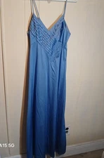 Vtg Lily of France Small Blue Slip 60s Olga Style Rosa Puleo-Szule