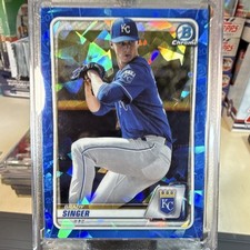2020 Bowman Chrome Sapphire Prospect Brady Singer BCP-42 Royals