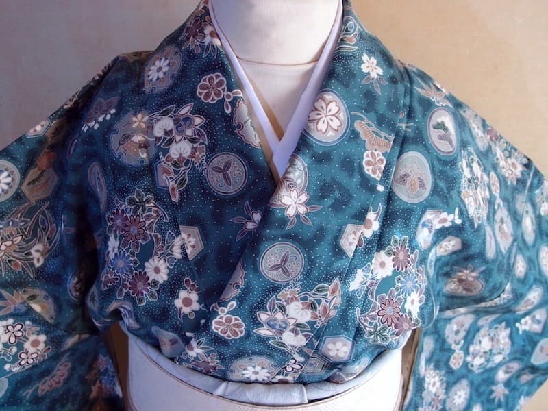 Rare Small Pattern Hanamaru Classical Silk Kimono… - image 8