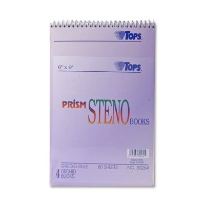 Cardinal Brands TOP80264 Steno Notebook 80 Sheets Orchid 6x9