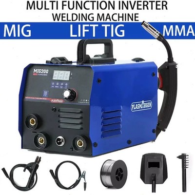 MIG Schweißer 3 in 1 200A TIG/MIG/MMA Multiprozess NO GAS IGBT Ausrüstung Schwei