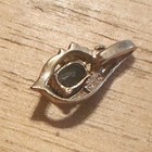 10K Yellow Gold Pendant Oval Cut Light Blue Topaz .907 Grams 5/8" Long — photo 4