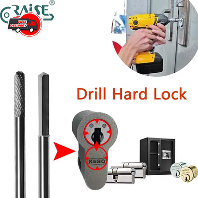 Professional Tool Drill Bit Carbide Burr Lock Opener for Drilling Out Hard Lock