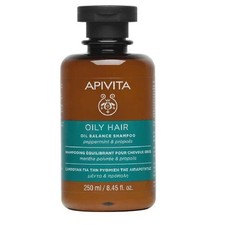 Apivita Oily Hair Oil Balance Shampoo. Peppermint & Propolis. 250ml. New.
