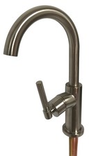Brizo Litze 61043LF-SS Single Handle Arc Spout Bar Faucet with Knurled Handle