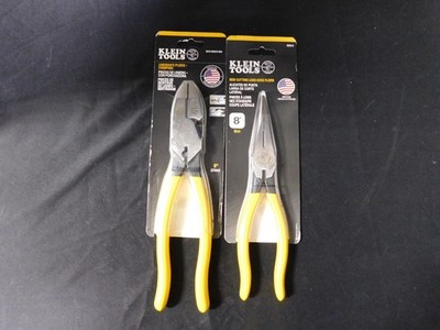 Klein Tools 9  Lineman s Pliers D213-9NECR-SEN - Long Nose PLIERS D203-8 (EB74)
