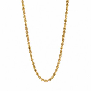 Collana Corda Oro Giallo 18kt 750 Uomo Donna 50cm Fune unisex Made in Italy