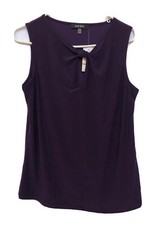 nine west woman tonic top size: S purple tie-neck stretch $49
