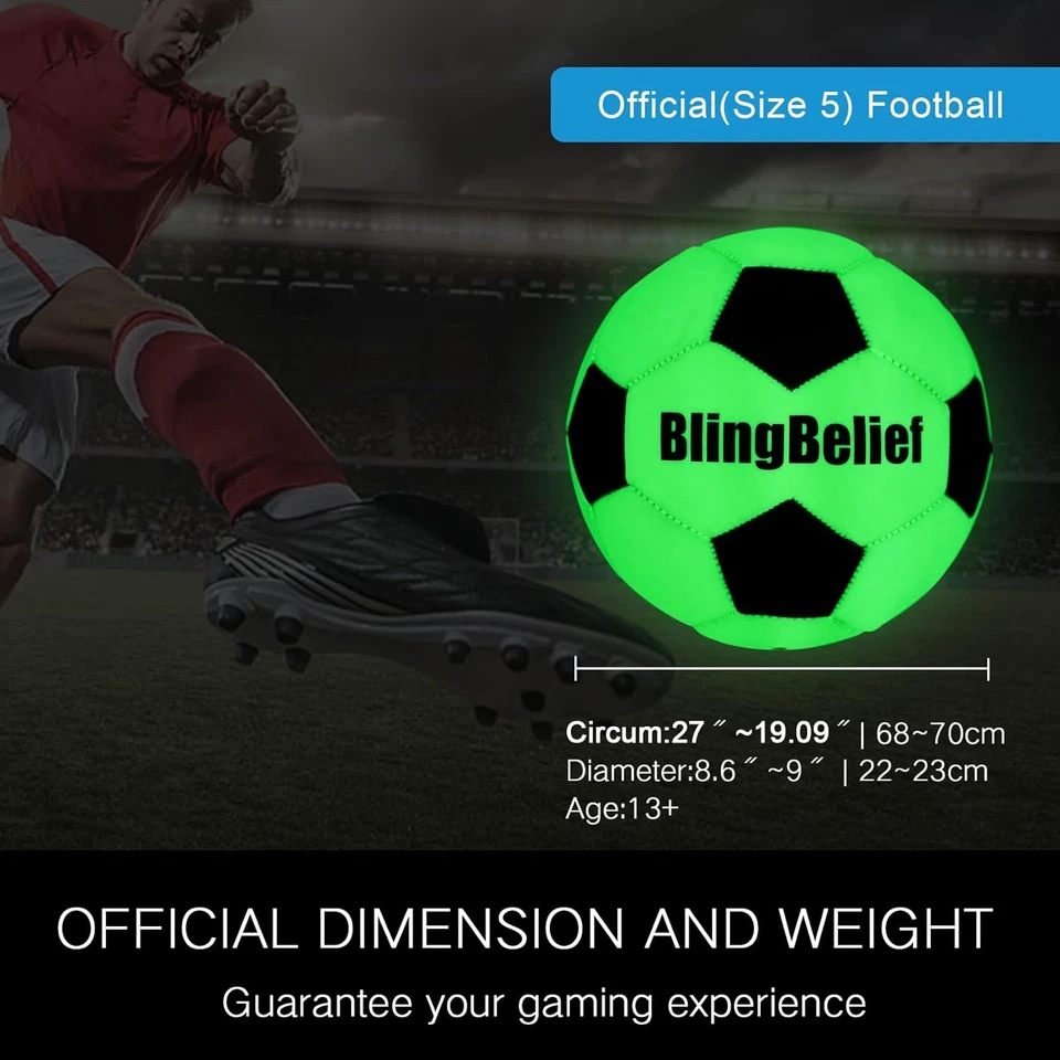 Béisbol súper brillante que brilla en la oscuridad, pelota de fútbol, ​​voleibol, fútbol, ​​ilumina Foto 3 de 4