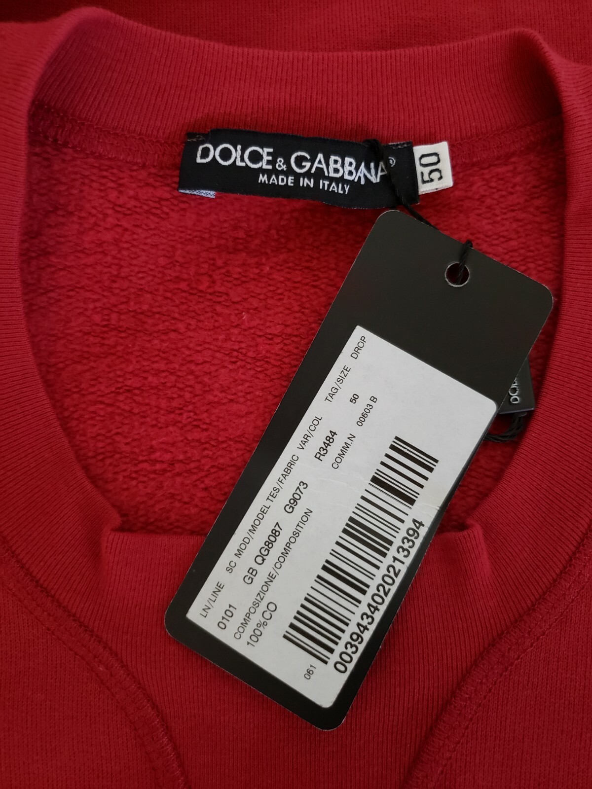 Dolce Gabbana Mens Red Sweater Made in Italy Rare NWT Size 50 image 4