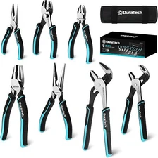 DURATECH 7pcs Pliers Set Premium Cr-Ni Construction with Oxford Rolling Pouch