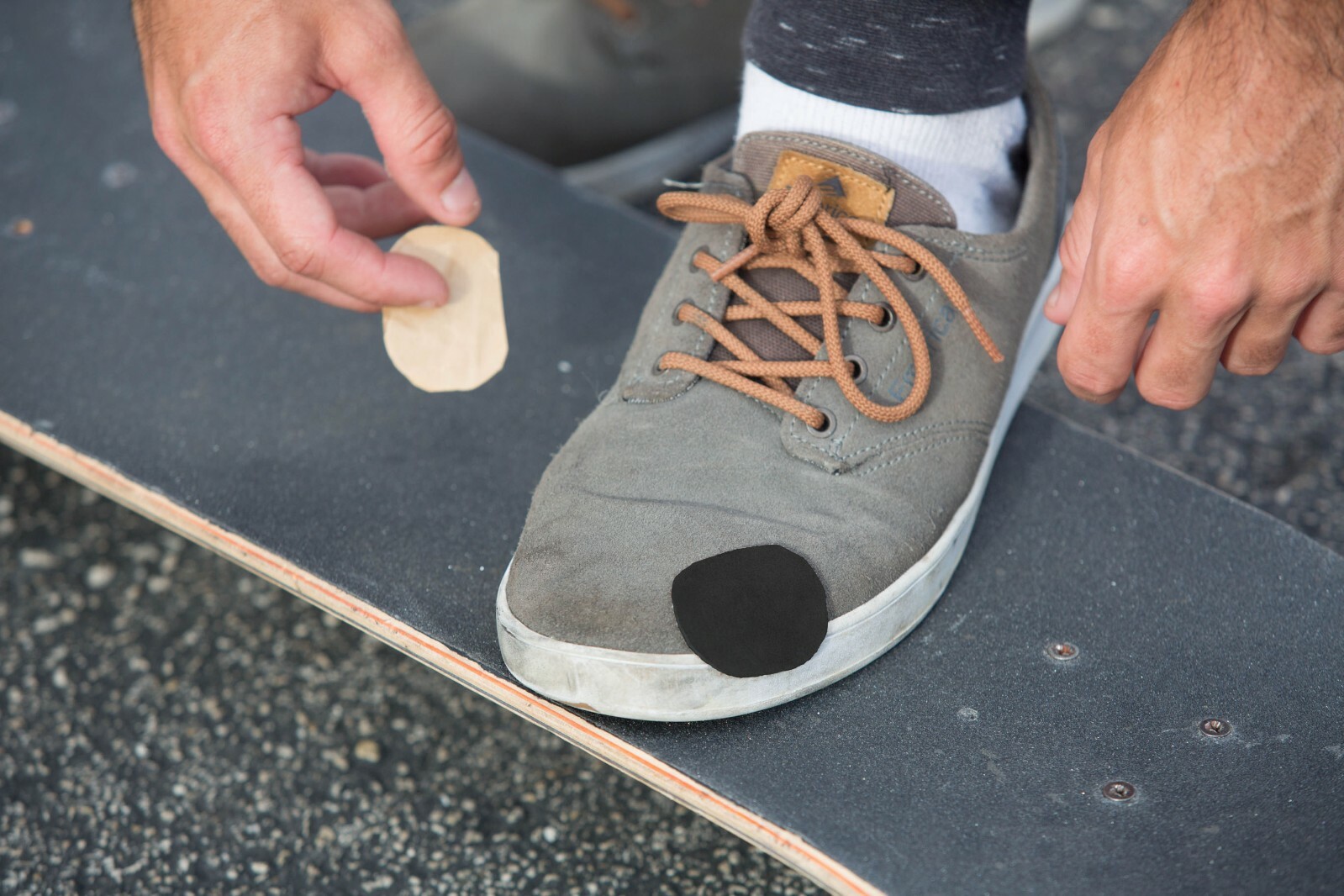 Stick and Flick Patches - Black - Leather - Skate Shoe Repair Stick & Flick 
