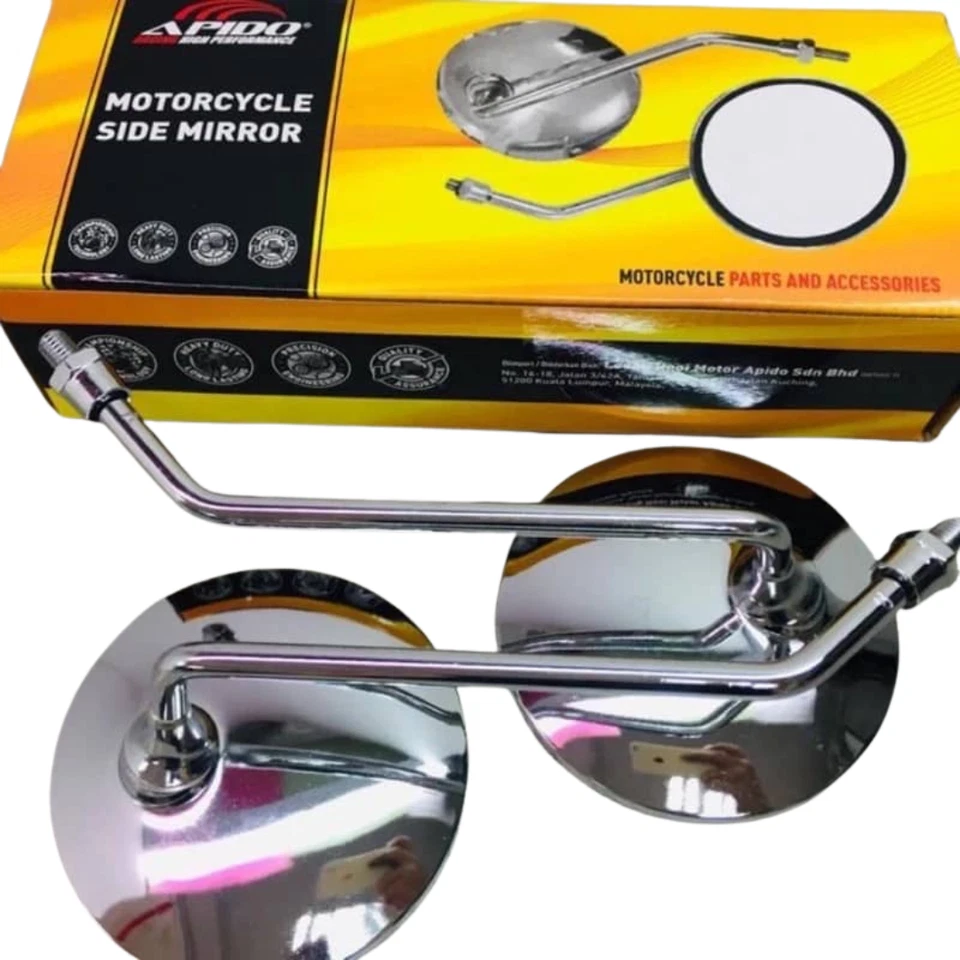 ESPEJO 1 PAR ROSCA CORTA FORMA REDONDA Ajuste HONDA CUB C50 C65 C70 C90 CM90 Foto 4 de 4