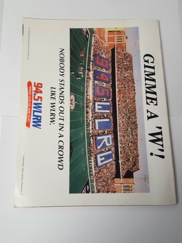 Illinois Football Program Illini Purdue Memorial Stadium 1990 Al Brosky - Picture 4 of 4