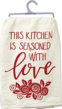 Primitives by Kathy Novelty Towel This Kitchen is Seasoned with Love 451587
