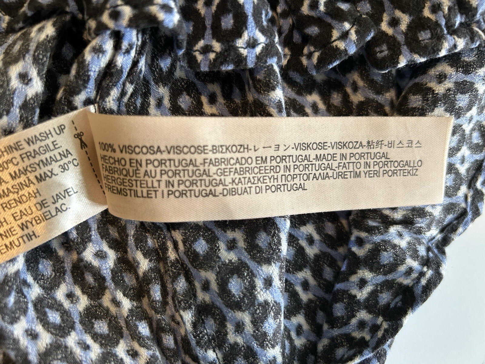 Massimo Dutti Women’s Top Large 100% VISCOSE Geometric Long Sleeve Career Top thumbnail 10