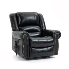 Leather Power Lift Recliner Chair with Massage Lumbar Heat Functions
