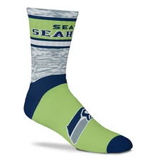 New Seattle Seahawks Double Deuce Gray Knit Crew Socks 2 Sizes Available NFL