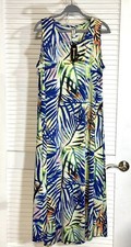 Shoreline Size 1XL Cover up Beach Maxi Women Dress Tropical Multicolor NWT