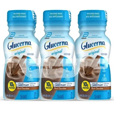   Glucerna Nutritional Shake, Rich Chocolate   8-fl-oz,   6 Bottles  