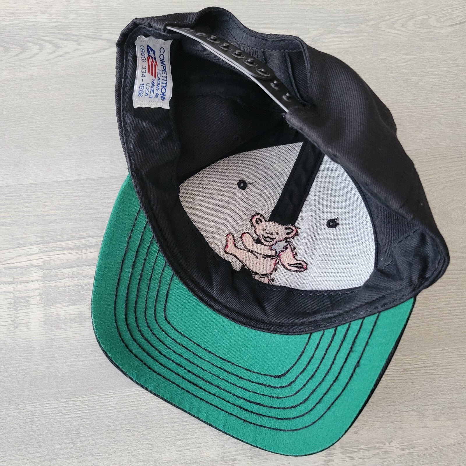 Grateful Dead Dancing Bear Hat Snapback Black Pin… - image 3