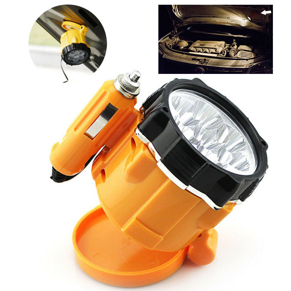 Magnetic Emergency Spot Lamp Working 7 Led Torch Light