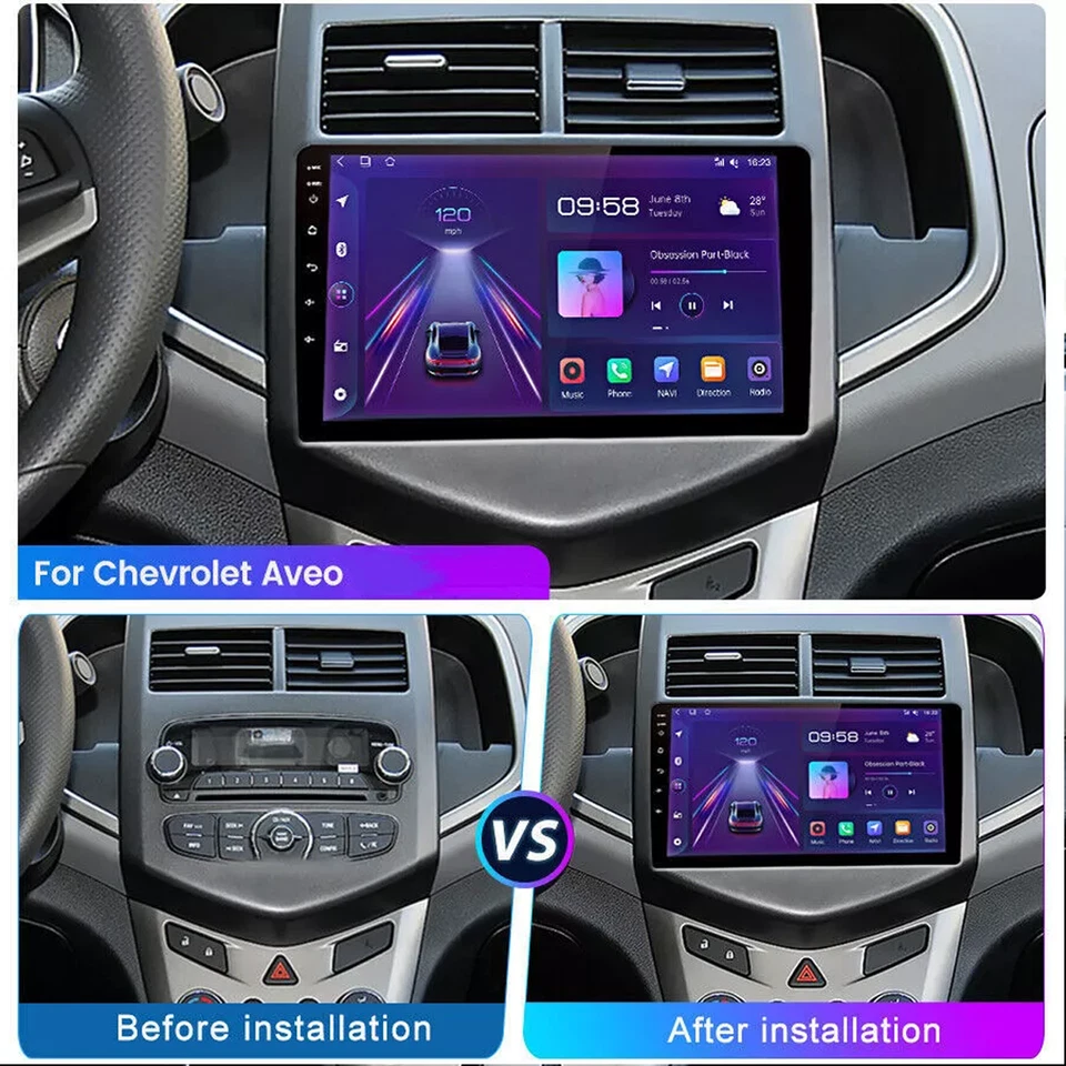 For Chevrolet Aveo Chevy Sonic 2012-2016 Android Apple Carplay Car Stereo Radio Foto 4 de 4