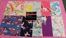 charm pack Novelty Unicorn 48 five inch squares, ten coordinated fabrics