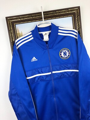 Vintage Adidas Chelsea Football Jacket Soccer Track Top Mens Zip