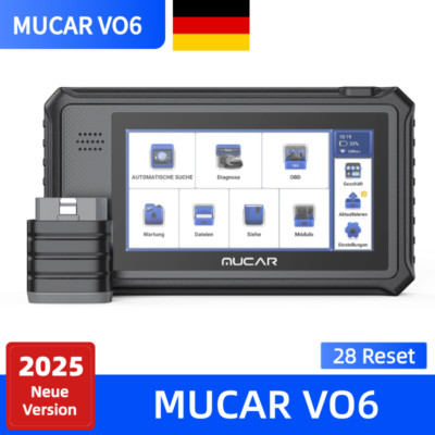 2025 MUCAR VO6 Profi KFZ OBD2 Diagnosegerät Alle System Auto Scanner 28 Reset DE