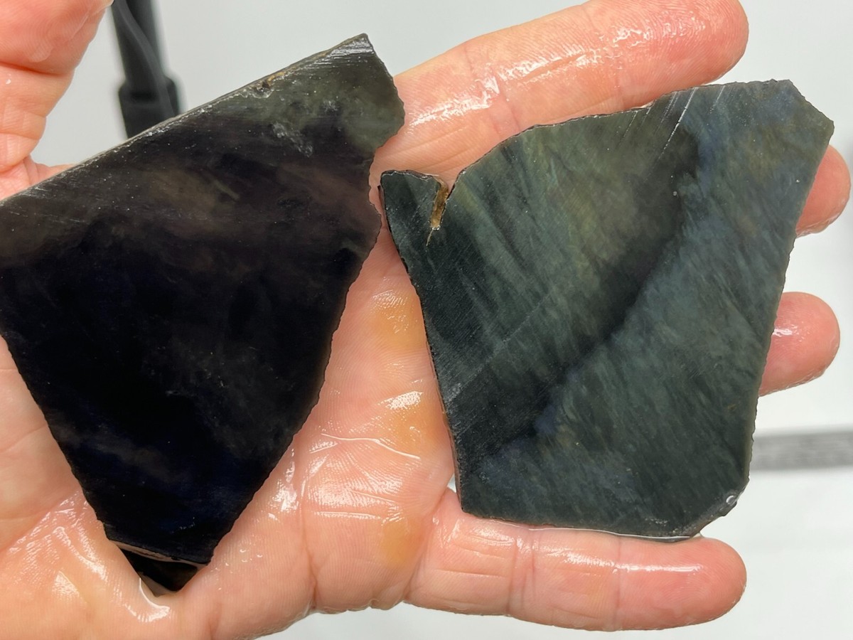Velvet aka Peacock Obsidian Slabs Lapidary Cabbing Carving Chakra