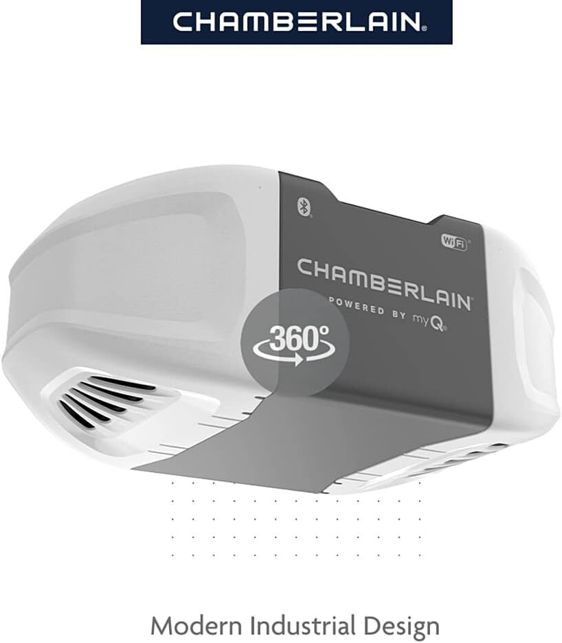 Smart Quiet Garage Door Opener B2401, Belt Drive Technology in Gray