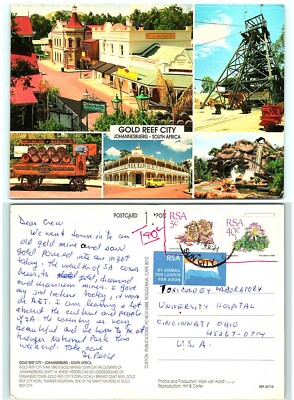 S03-7533, GOLD REEF CITY, JOHANNESBUERG, SOUTH AFRICA 1986 TO USA, POSTCARD