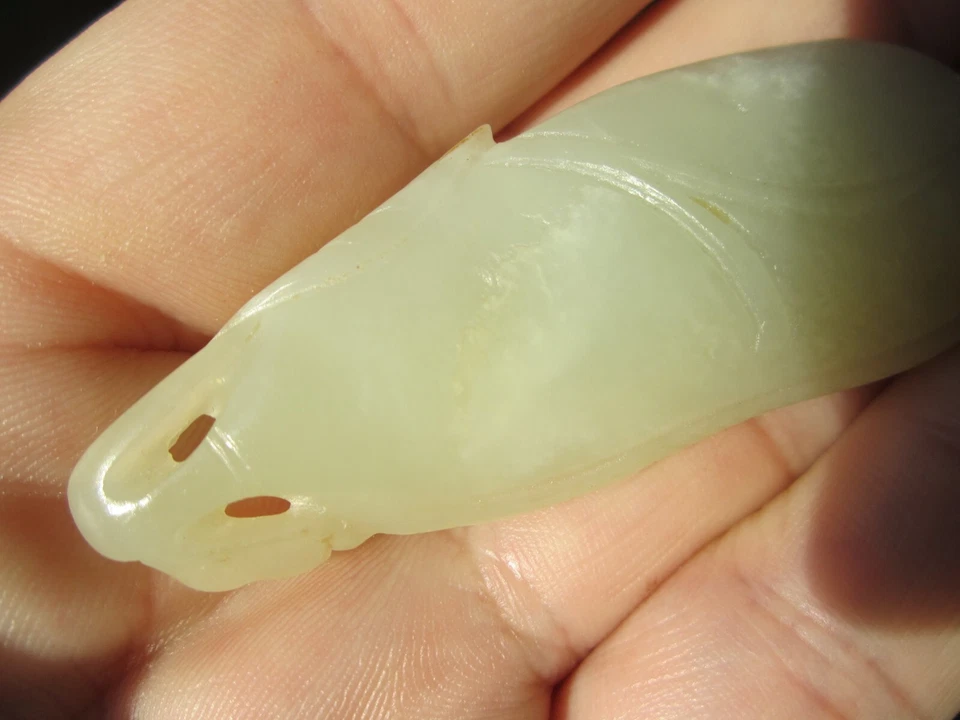 ANTIGUO jade chino Qianlong en la dinastía Qing jade melón porcelana Foto 4 de 4