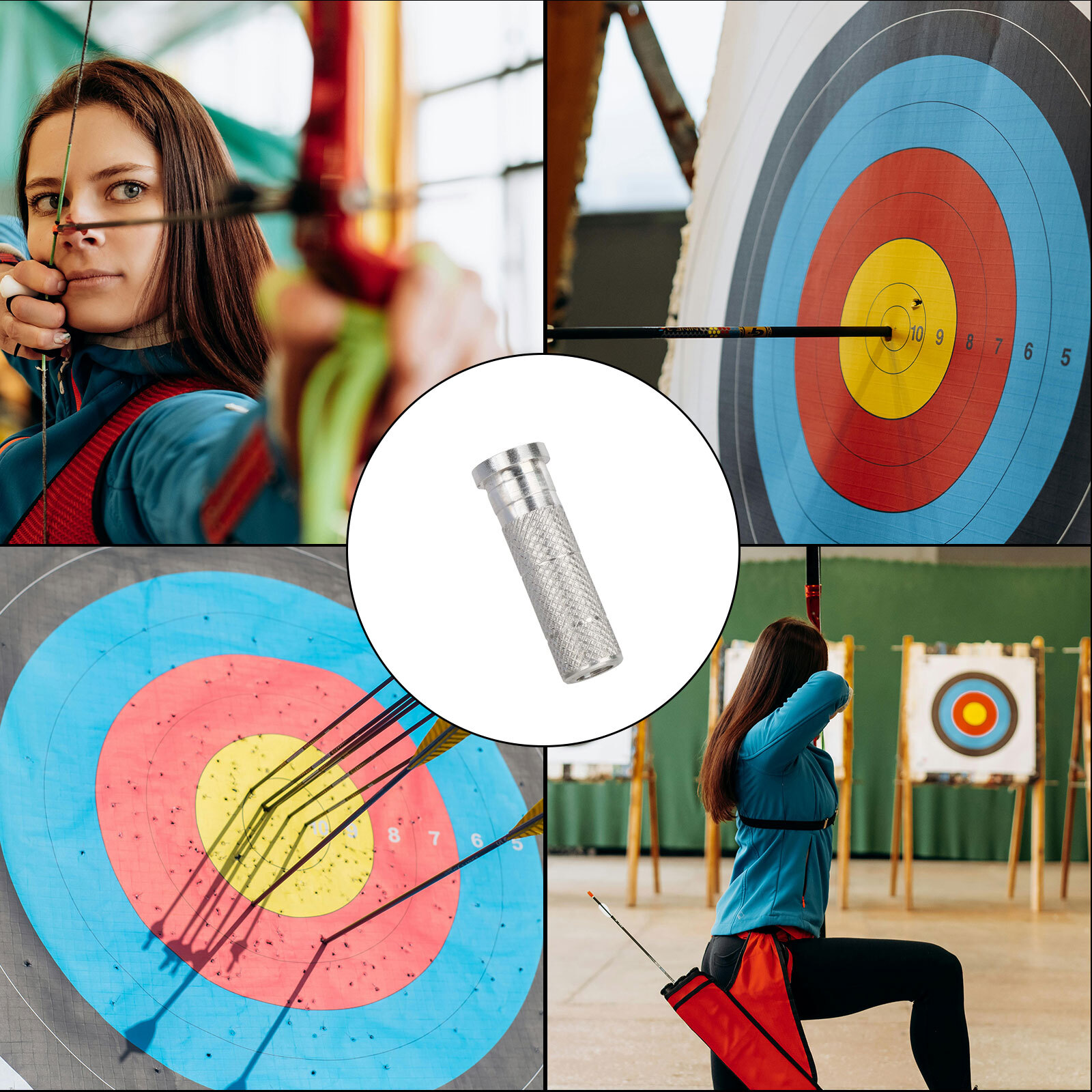 Aluminum Arrow Inserts ID 6.2mm Carbon Fiberglass Archery Bow DIY Shaft US