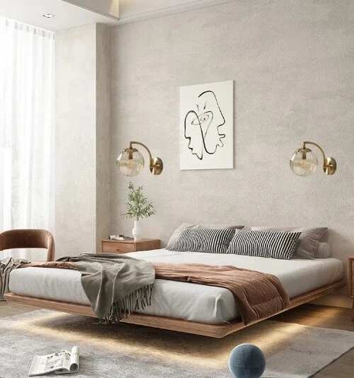 Lámpara de Pared LED Moderna Color Vidrio Luz de Pared Aplique de Cabecera Nórdico Lámpara Foto 3 de 4