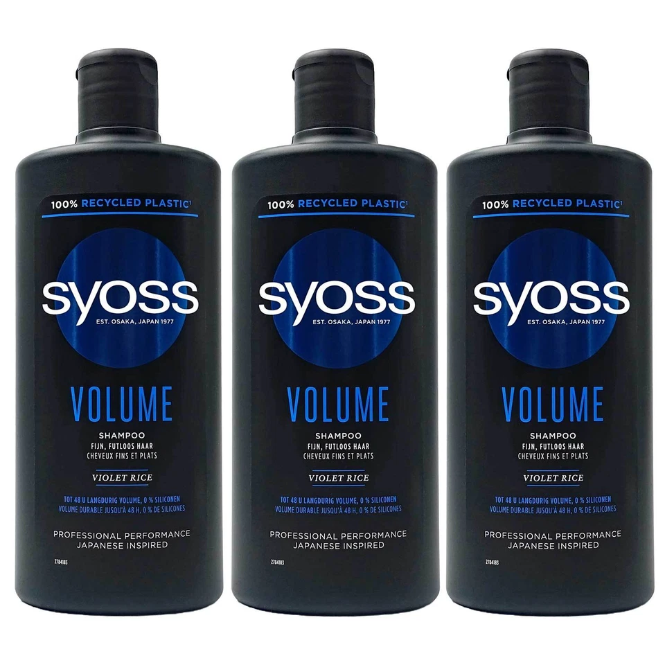 Syoss Volume Shampoo, (3er Pack) 440ml