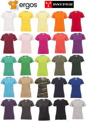 PAYPER SUNSET LADY T-Shirt Shirt Damen Halbarm Kurzarm Flansch 100% Baumwolle