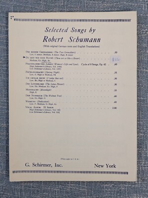 Du Bist Wie Eine Blume Thou Art Lovely As A Flower  in High Ab Voice 1933