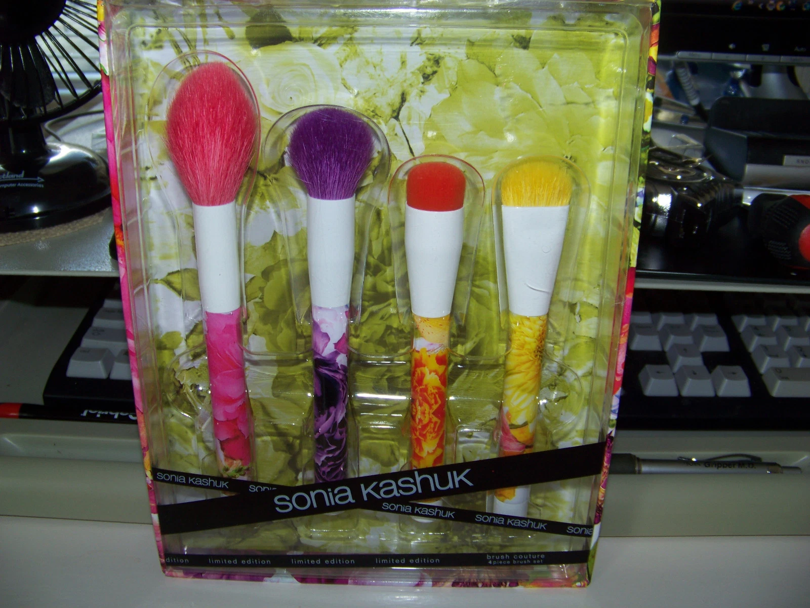 New Limited Edition Sonia Kashuk Brush Couture Brush Set - 4 piece Floral