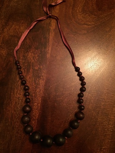 Brown Wood Bead Necklace