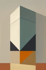 Large Abstract Painting 2x3 ft. Complex Geometric Demrin Fine Art Original NEW